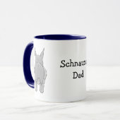 Schnauzer-Vater Tasse (Vorderseite Links)