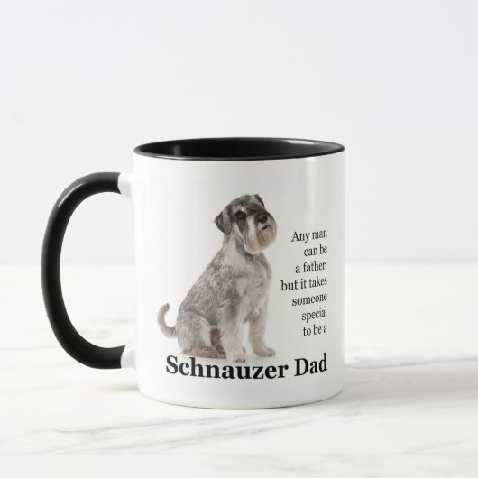 Schnauzer-Vater-Tasse Tasse (Links)
