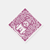 Schnauzer Viktorianische Farbe Serviette (Ecke)