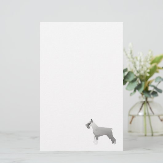 Schnauzer-Vorlagen für den Kunden Briefpapier (Stehend Vorderseite)