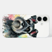 Schnauzer Watercolor Art Case-Mate iPhone Hülle (Rückseite (Horizontal))
