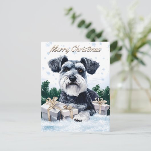 Schnauzer Weihnachten (Stehend Vorderseite)