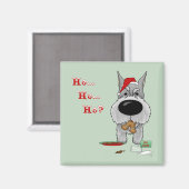 Schnauzer Weihnachten Magnet (Vorderseite/Rückseite)