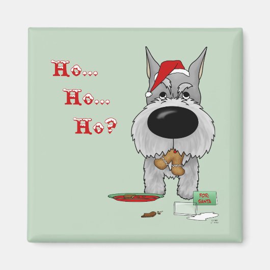 Schnauzer Weihnachten Magnet (Vorne)