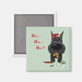 Schnauzer Weihnachten Magnet (Vorderseite/Rückseite)