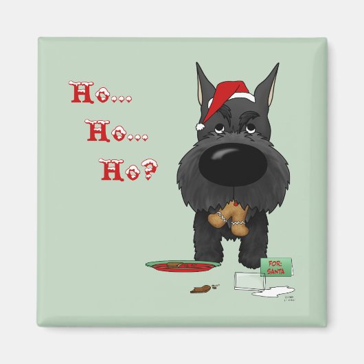 Schnauzer Weihnachten Magnet (Vorne)