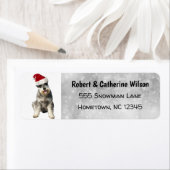 Schnauzer Weihnachten Niedliche Weihnachtsmannmütz (Insitu)