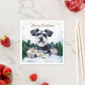 Schnauzer Weihnachten Serviette (Beispiel)