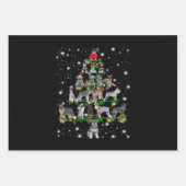 Schnauzer Weihnachtsbaum mit Lichteinfall Geschenkpapier Set (Vorderseite)