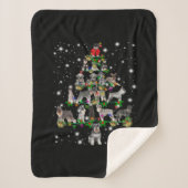 Schnauzer Weihnachtsbaum mit Lichteinfall Sherpadecke (Vorderseite)