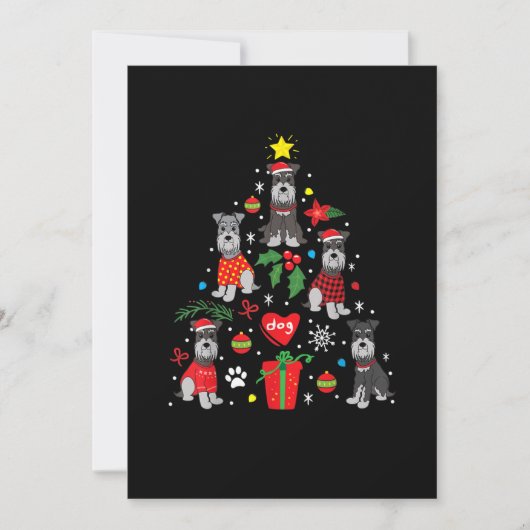 Schnauzer Weihnachtsbaum Ornament Funny Pet Dog Ankündigung (Vorderseite)