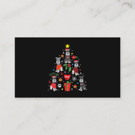 Schnauzer Weihnachtsbaum Ornament Funny Pet Dog Begleitkarte (Vorderseite)
