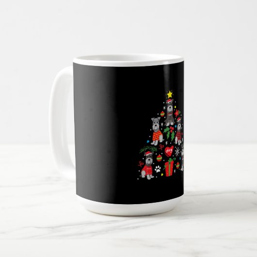 Schnauzer Weihnachtsbaum Ornament Funny Pet Dog Kaffeetasse (Vorderseite Links)