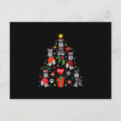Schnauzer Weihnachtsbaum Ornament Funny Pet Dog Postkarte (Vorderseite)