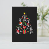 Schnauzer Weihnachtsbaum Ornament Funny Pet Dog RSVP Karte (Stehend Vorderseite)