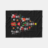 Schnauzer Weihnachtsbaum Ornament Funny Pet Hund Fleecedecke (Vorderseite (Horizontal))