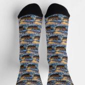 Schnauzer Weihnachtsboot-Feiertag Socken (Oben)