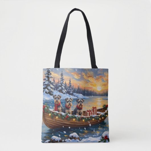 Schnauzer Weihnachtsboot-Feiertag Tasche (Vorderseite)