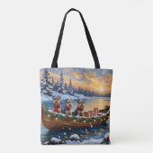Schnauzer Weihnachtsboot-Feiertag Tasche (Rückseite)