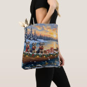 Schnauzer Weihnachtsboot-Feiertag Tasche (Von Nahem)