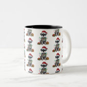 Schnauzer Weihnachtscoffee Cup-Tasse Zweifarbige Tasse (VorderseiteRechts)