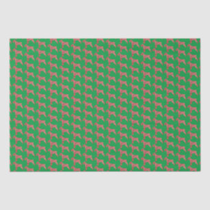 Schnauzer Weihnachtshund Niedliche Silhouette Grün Seidenpapier