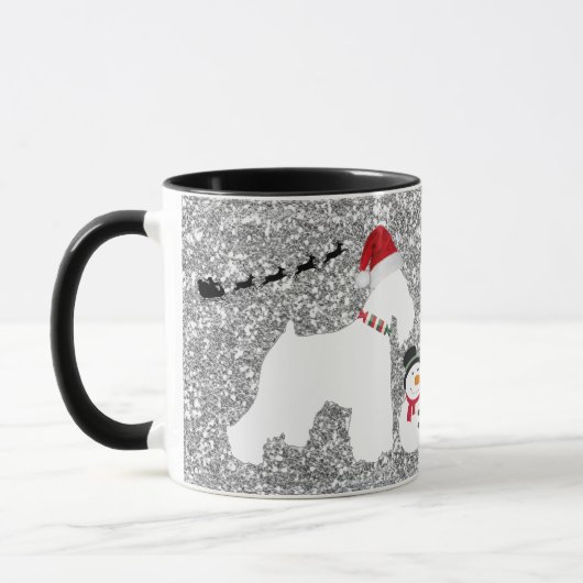 Schnauzer-Weihnachtskaffee-Tasse Tasse (Links)