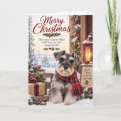 Schnauzer-Weihnachtskarte Karte (Vorderseite)