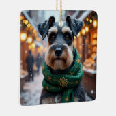 Schnauzer Weihnachtskunst Keramikornament (Rechts)