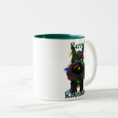 Schnauzer-Weihnachtslichter Zweifarbige Tasse (VorderseiteRechts)