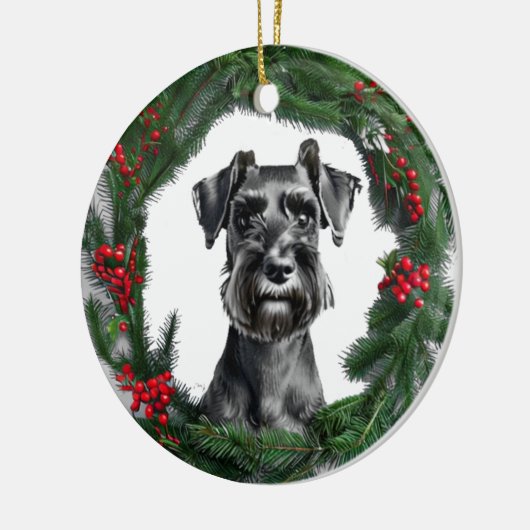 Schnauzer Weihnachtsschmuck (Links)