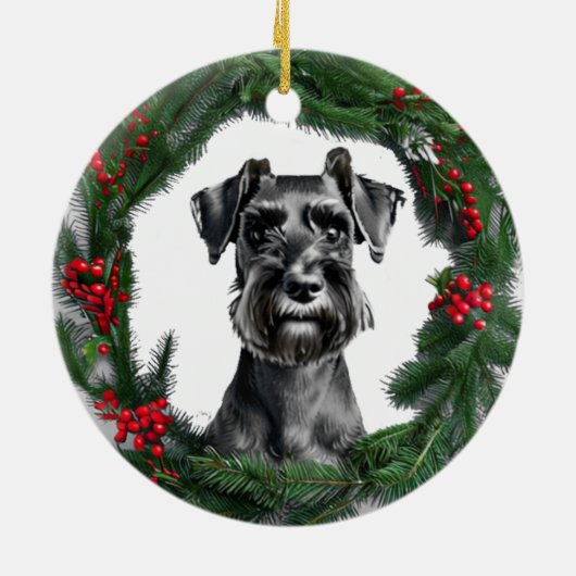 Schnauzer Weihnachtsschmuck (Hinten)
