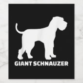 Schnauzer Weinetikett (Einzelnes Label)