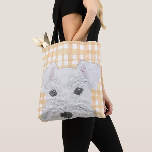 Schnauzer, Weiß, modern Tasche (Von Nahem)