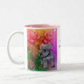 Schnauzer Welpe Fantasy Rose Dog Personalisiert Zweifarbige Tasse (Links)