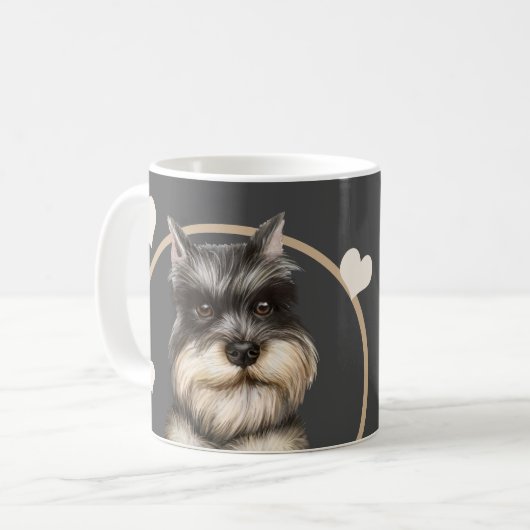 Schnauzer Welpe Hund jeden Snack, den Sie machen Kaffeetasse (Vorderseite Links)