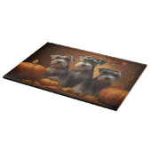 Schnauzer Welppy Autumn Delight Pumpkin Schneidebrett (Ecke)