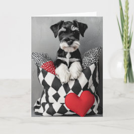 Schnauzer Welppy Valentine Card Dankeskarte