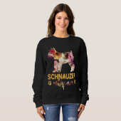 Schnauzer Whisperer Blume Dog Sweatshirt (Vorne ganz)