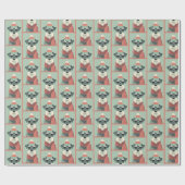 Schnauzer-Wintermuster Geschenkpapier (Flach)