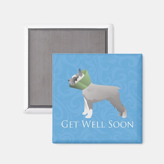 Schnauzer wird bald gut gestaltet magnet (Vorderseite/Rückseite)