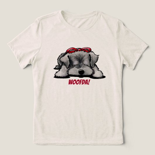 Schnauzer Woofda Tri-Blend-Shirt Tri-Blend Shirt (Design Vorderseite)