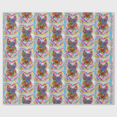 Schnauzer Wrapping Paper Geschenkpapier (Flach)