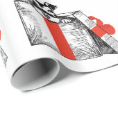 Schnauzer Wrapping Papier Geschenkpapier (Rolleneckpunkt)