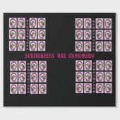 Schnauzer Wrpping Papier Geschenkpapier (Flach)