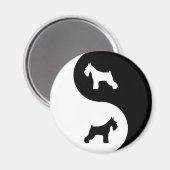 Schnauzer Yin Yang Magnet (Vorderseite/Rückseite)