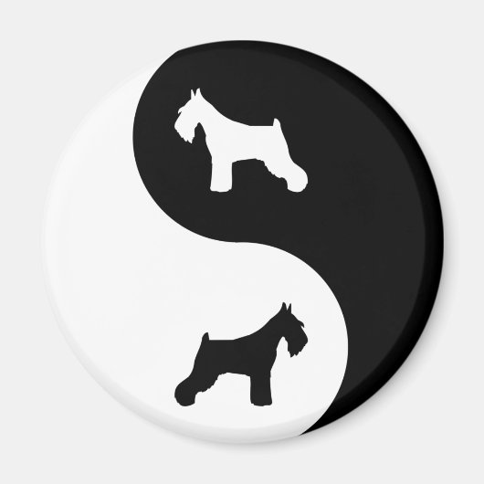 Schnauzer Yin Yang Magnet (Vorne)