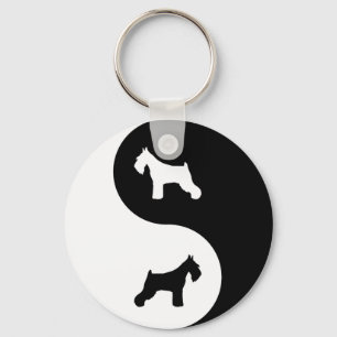 Schnauzer Yin Yang Schlüsselanhänger