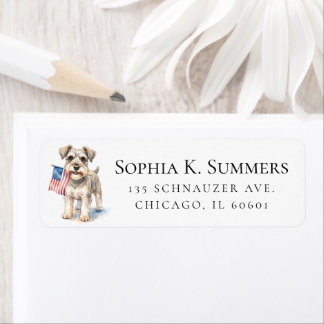 Schnauzer zum 4. Juli Anschrift