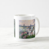 Schnauzer (zwei) - An der Seine Kaffeetasse (VorderseiteRechts)